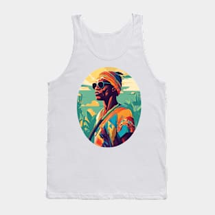 African Man's Kaleidoscope Tank Top